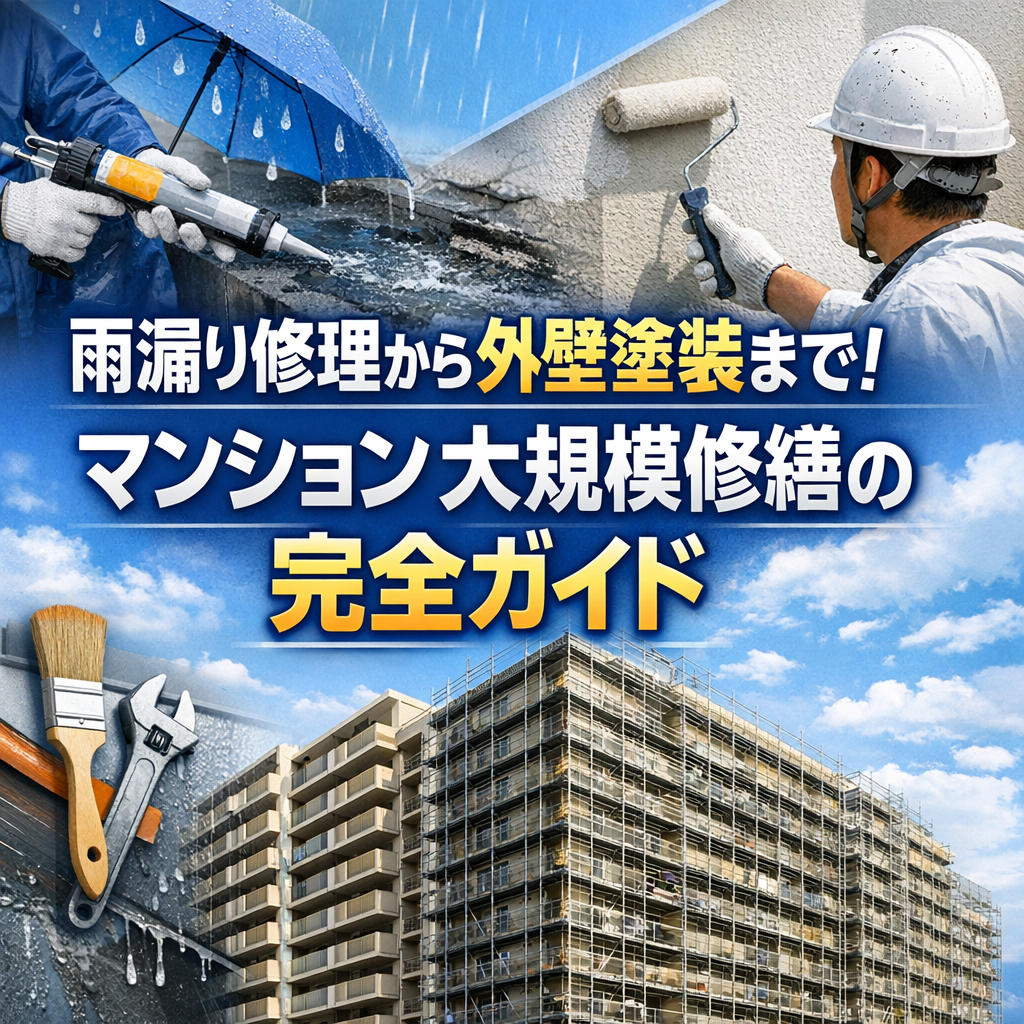 雨漏り修理から外壁塗装まで！マンション大規模修繕の完全ガイド
