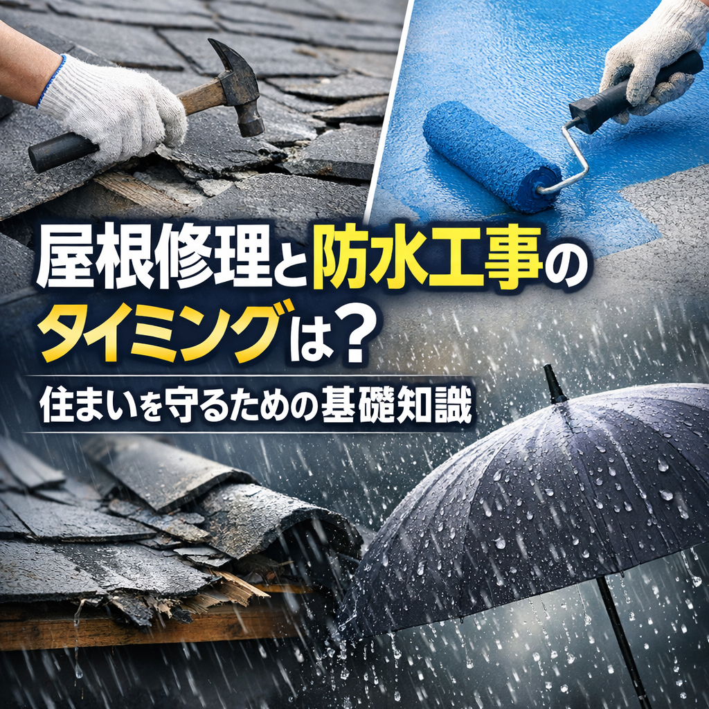 屋根修理と防水工事のタイミングは？住まいを守るための基礎知識