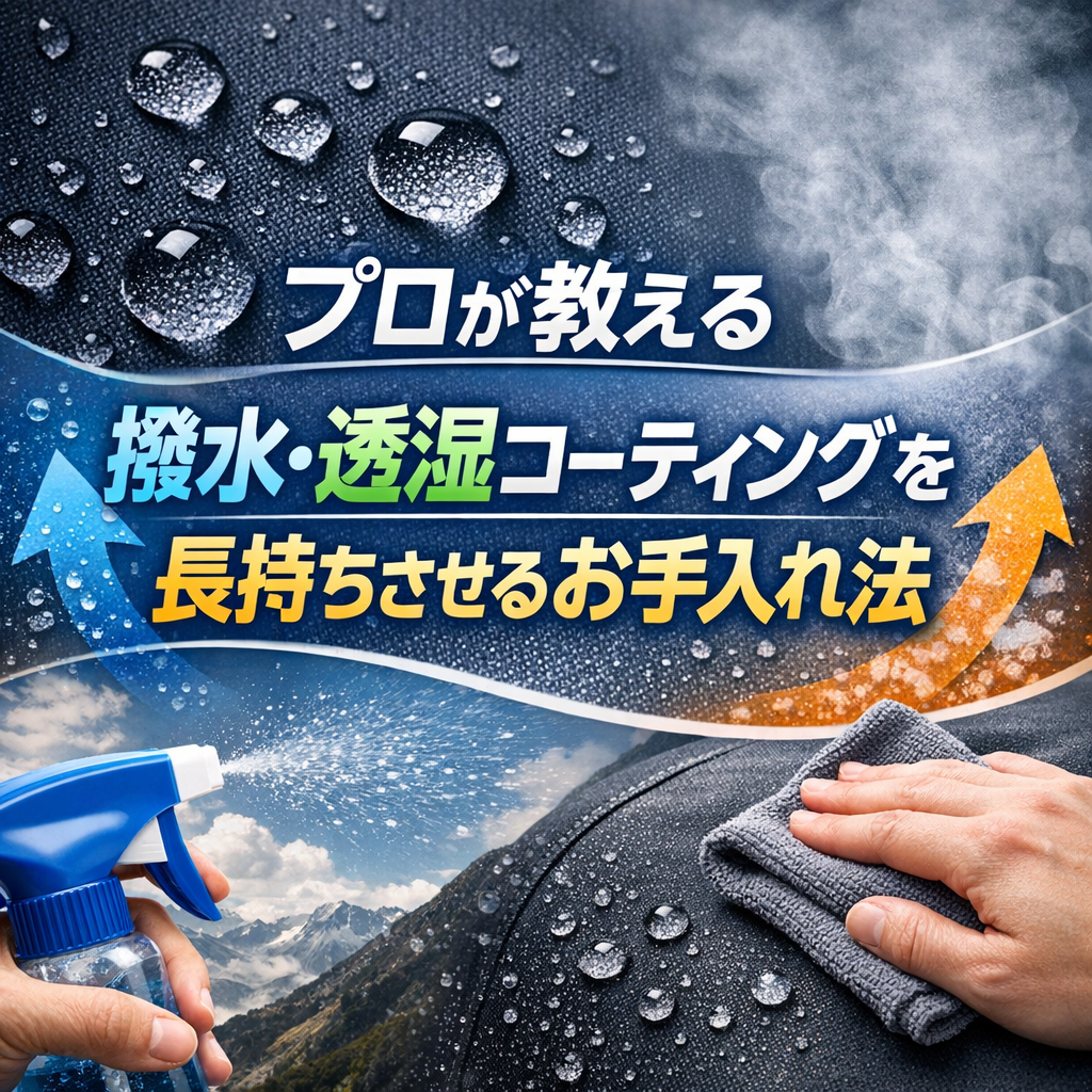 プロが教える撥水・透湿コーティングを長持ちさせるお手入れ法